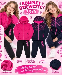 Komplety DZIECIĘCA,size 134-164,paczka 12szt,mix kolor