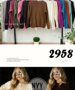 Swetry Damskie WŁOSKA,Size uni,paczka 6szt, mix kolor
