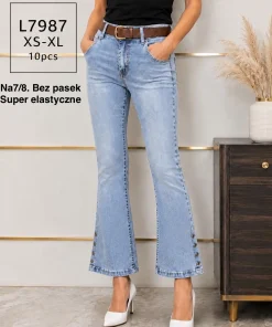 Jeansy Damskie,size xs-xl,paczka 10szt,1kolor