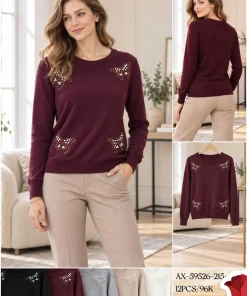 Swetry Damskie,size m-2xl,paczka 12szt,mix kolor