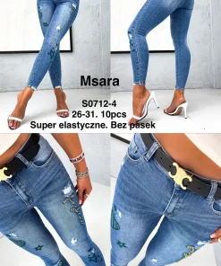 Jeansy Damskie,size 26-31,Paczka 10szt ,1kolor