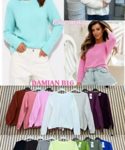 Swetry Damskie WŁOSKA,Size uni,paczka 6szt, mix kolor