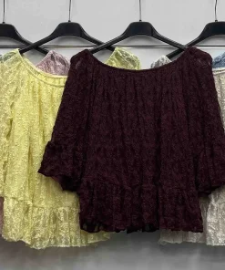 Bluzki Damskie WŁOSKA,Size uni,paczka 6szt, mix kolor