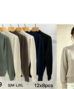 Swetry damskie,size s/m-l/xl,Paczka 12szt,mix kolor