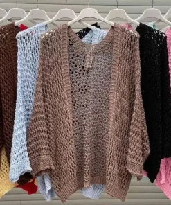 Swetry Damskie WŁOSKA,Size uni,paczka 6szt, mix kolor
