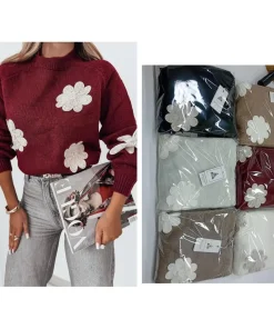 Swetry Damskie,size uni,Paczka 6szt,mix kolor