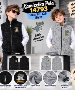 Kamizelki DZIECIĘCA,size 98-128,Paczka 18szt,mix kolor