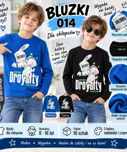 Bluzki DZIECIĘCA,size 8-16lat,paczka 10szt,mix kolor