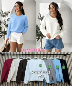 Swetry Damskie WŁOSKA,Size uni,paczka 6szt, mix kolor