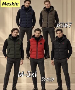 Kamizelki MĘSKA,size m-3xl,paczka 5szt,1kolor