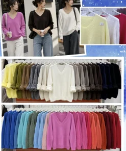 Swetry damskie,size uni,paczka 6szt,mix kolor