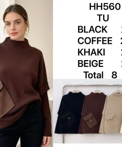 Swetry damskie ,size uni,Paczka 8szt ,mix kolor