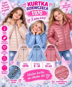 Kurtki DZIECIĘCA,size 8-16lat,paczka 15szt,mix kolor