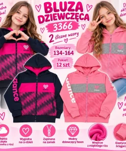 Bluzy DZIECIĘCA,size 134-164,paczka 12szt,mix kolor