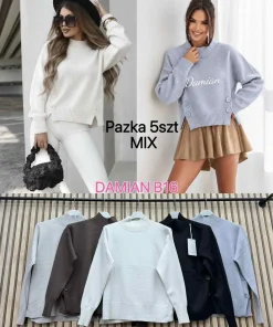 Swetry Damskie WŁOSKA,Size uni,paczka 6szt, mix kolor