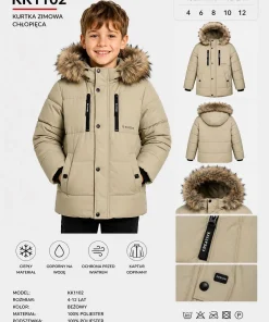 Kurtki DZIECIĘCA,size 4-12lat,Paczka 5szt ,1 kolor