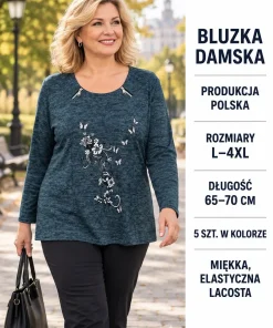 Bluzy damskie,size l-4xl,Paczka 5szt,1 kolor
