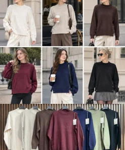 Swetry Damskie WŁOSKA,Size uni,paczka 6szt, mix kolor