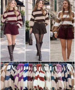 Swetry Damskie WŁOSKA,Size uni,paczka 6szt, mix kolor
