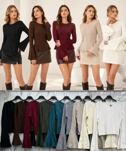 Bluzki Damskie WŁOSKA,Size uni,paczka 6szt, mix kolor