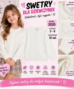 Swetry DZIECIĘCA,size 3-8lat,paczka 10szt,1kolor