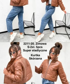 Kurtki skórzane Damskie,size s-2xl,Paczka 5szt ,1 kolor