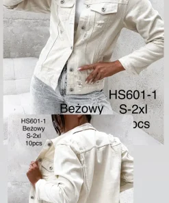 Kurtki Jeansowe Damskie,size s-2xl,Paczka 10szt ,1kolor