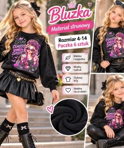 Bluzy DZIECIĘCA,size 4-14lat,paczka 6szt,1kolor