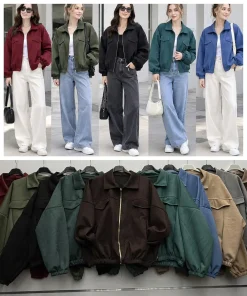 Kurtki Damskie WŁOSKA,Size uni,paczka 6szt, mix kolor