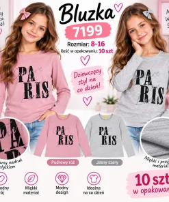 Bluzki DZIECIĘCA,size 8-16lat,Paczka 10szt ,mix kolor