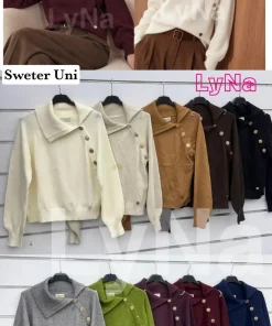Swetry Damskie WŁOSKA,Size uni,paczka 6szt, mix kolor