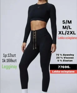 Leginsy Damskie,size s/m-xl/2xl,paczka 12szt,1kolor