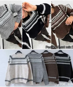 Swetry Damskie WŁOSKA,Size uni,paczka 6szt, mix kolor