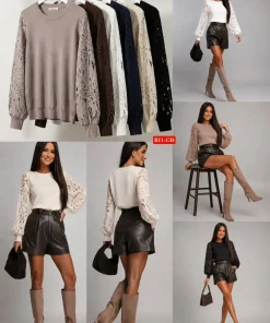 Swetry damskie ,size uni,Paczka 6szt ,mix kolor