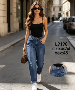 Jeansy Damskie,size xs-xl,paczka 12szt,1kolor