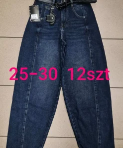 Jeansy Damskie,size 25-30,paczka 12szt,1kolor