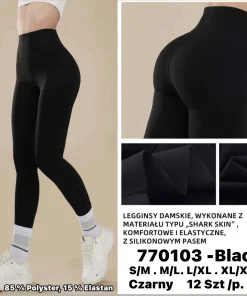Leginsy Damskie,size s/m-xl/2xl,paczka 12szt,1kolor