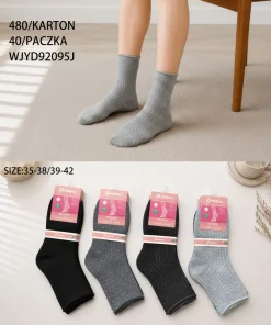 Skarpety Damskie,size 35-42,Paczka 40szt,mix kolor