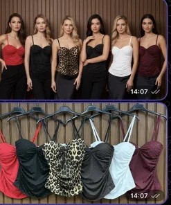 Bluzki damskie,size uni,paczka 6szt,mix kolor