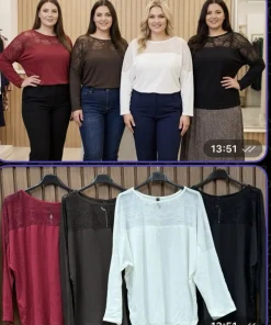 Bluzki Damskie WŁOSKA,Size uni,paczka 6szt, mix kolor