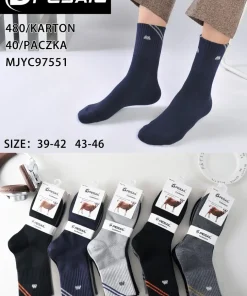 Skarpety MĘSKIE,size 39-46,Paczka 40szt ,mix kolor