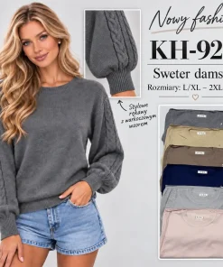 Swetry Damskie ,Size l/xl-2/3xl,paczka 12szt, mix kolor