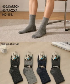 Skarpety MĘSKIE,size 40-46,Paczka 40szt ,mix kolor
