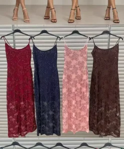 Sukienki Damskie WŁOSKA,Size uni,paczka 6szt, mix kolor