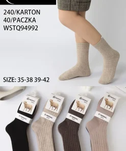 Skarpety Damsskie,size 35-42,Paczka 40szt ,mix kolor