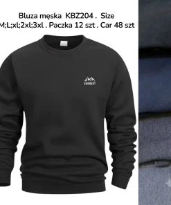 Bluzy MĘSKIE,size m-3xl,Paczka 12szt ,mix kolor