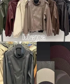 Kurtki skórzane damskie,size uni,paczka 6szt,mix kolor