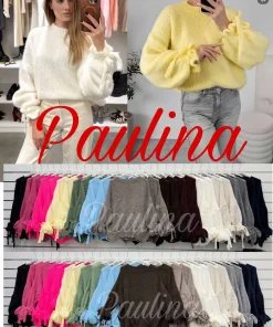 Swetry Damskie WŁOSKA,Size uni,paczka 6szt, mix kolor