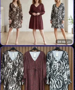 Sukienki Damskie WŁOSKA,Size uni,paczka 6szt, mix kolor