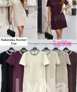 Sukienki Damskie WŁOSKA,Size uni,paczka 6szt, mix kolor